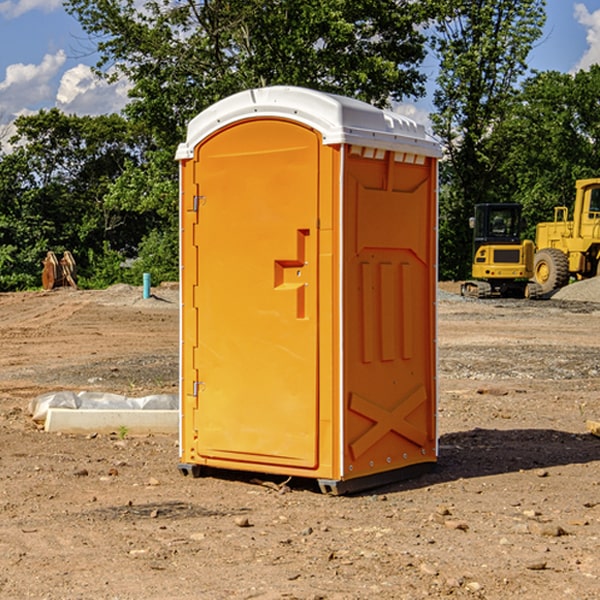 how often are the portable restrooms cleaned and serviced during a rental period in Gore Springs